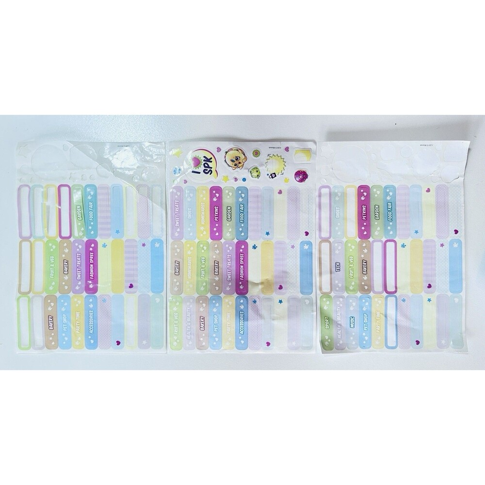 Shopkins‎ - Small Mart - Food Fair - Fashion Spree Original Unused Stickers - Picture 4 of 4
